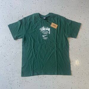 Stussy Green Graphic T-Shirt for Men